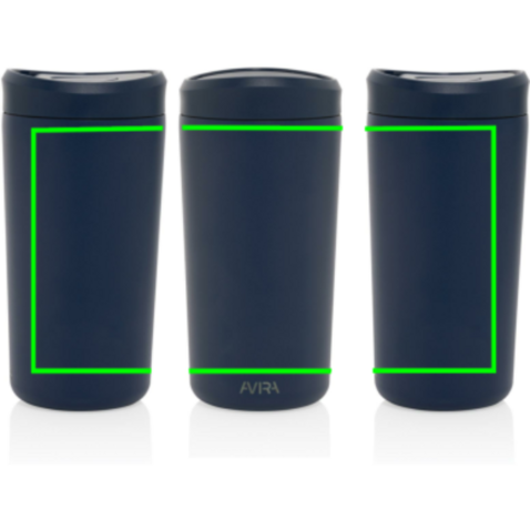 Avira Alix Klickbecher aus RCS rec. Stahl 400ml navy blau bedrucken, Art.-Nr. P438.1025 Avira Alix Klickbecher aus RCS rec. Stahl 400ml navy blau bedrucken, Art.-Nr. P438.1025