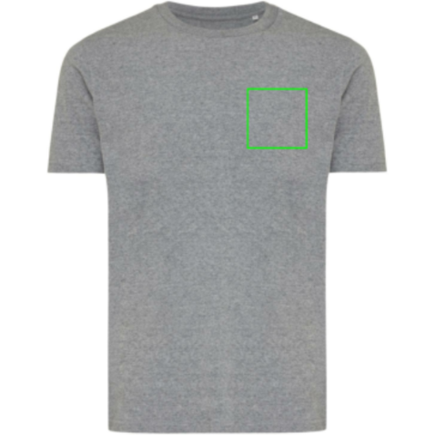 IQONIQ Brett T-Shirt aus recycelter Baumwolle light heather anthracite bedrucken, Art.-Nr. T9107.034.XL