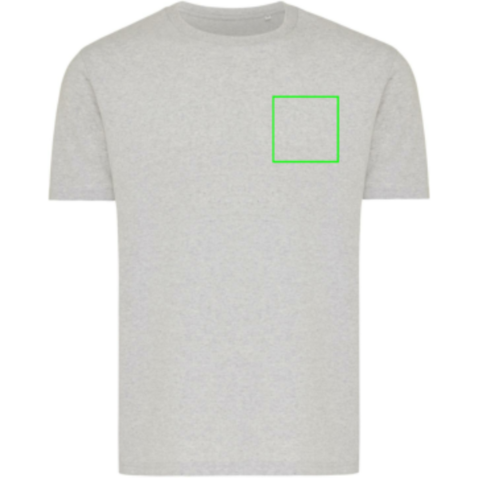 IQONIQ Brett T-Shirt aus recycelter Baumwolle light heather grey bedrucken, Art.-Nr. T9107.032.L