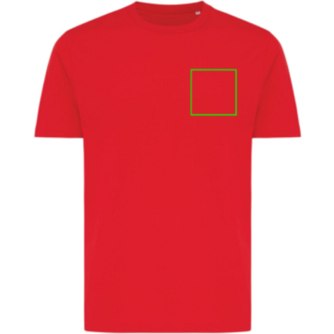IQONIQ Brett T-Shirt aus recycelter Baumwolle rot bedrucken, Art.-Nr. T9107.029.XS