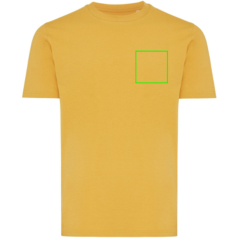IQONIQ Brett T-Shirt aus recycelter Baumwolle ochre yellow bedrucken, Art.-Nr. T9107.021.XXXL
