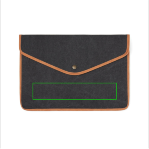 VINGA Bosler 14" Laptop-Tasche aus GRS recyceltem Canvas schwarz bedrucken, Art.-Nr. V7880301 VINGA Bosler 14" Laptop-Tasche aus GRS recyceltem Canvas schwarz bedrucken, Art.-Nr. V7880301