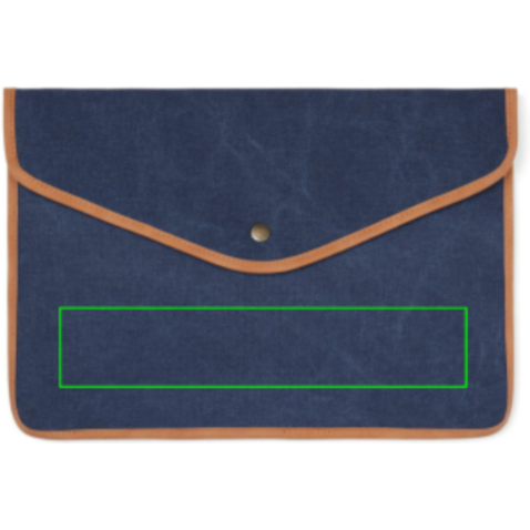 VINGA Bosler 16" Laptop-Tasche aus GRS recyceltem Canvas navy blau bedrucken, Art.-Nr. V7880425 VINGA Bosler 16" Laptop-Tasche aus GRS recyceltem Canvas navy blau bedrucken, Art.-Nr. V7880425