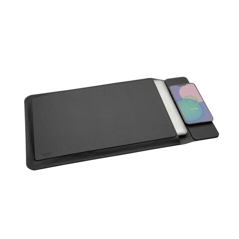 Swiss Peak magnet. 15,6" Laptop-Sleeve mit 15W Ladefunktion schwarz bedrucken, Art.-Nr. P309.0701