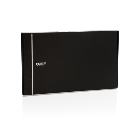Swiss Peak magnet. 15,6" Laptop-Sleeve mit 15W Ladefunktion schwarz bedrucken, Art.-Nr. P309.0701