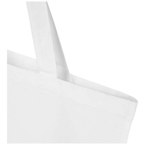 Madras Blend 140 g/m² Tragetasche aus GRS-recycelter Baumwolle 7L, weiss bedrucken, Art.-Nr. 12076001 Madras Blend 140 g/m² Tragetasche aus GRS-recycelter Baumwolle 7L, weiss bedrucken, Art.-Nr. 12076001
