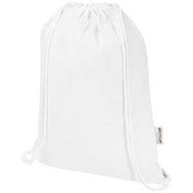 Oregon Blend 140 g/m² GRS-recycelter Turnbeutel 5 L, weiss bedrucken, Art.-Nr. 12076101