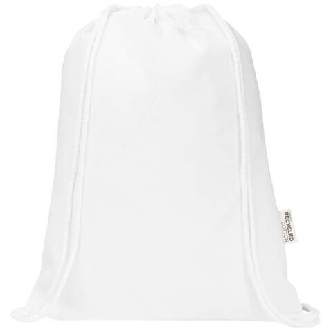 Oregon Blend 140 g/m² GRS-recycelter Turnbeutel 5 L, weiss bedrucken, Art.-Nr. 12076101 Oregon Blend 140 g/m² GRS-recycelter Turnbeutel 5 L, weiss bedrucken, Art.-Nr. 12076101