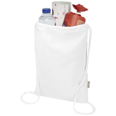 Oregon Blend 140 g/m² GRS-recycelter Turnbeutel 5 L, weiss bedrucken, Art.-Nr. 12076101 Oregon Blend 140 g/m² GRS-recycelter Turnbeutel 5 L, weiss bedrucken, Art.-Nr. 12076101