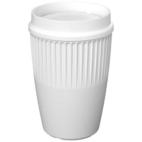 Cirrus 350 ml Becher mit 360°-Deckel, weiss bedrucken, Art.-Nr. 21046201 Cirrus 350 ml Becher mit 360°-Deckel, weiss bedrucken, Art.-Nr. 21046201
