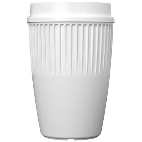 Cirrus 350 ml Becher mit 360°-Deckel, weiss bedrucken, Art.-Nr. 21046201 Cirrus 350 ml Becher mit 360°-Deckel, weiss bedrucken, Art.-Nr. 21046201