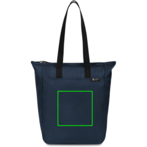 Renew AWARE™ rPET Tragetasche mit Reißverschluss navy blau bedrucken, Art.-Nr. 100804-410 Renew AWARE™ rPET Tragetasche mit Reißverschluss navy blau bedrucken, Art.-Nr. 100804-410
