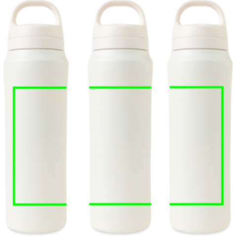 Aviana™ Rowan RCS recycelte Wasserflasche 470ml weiß bedrucken, Art.-Nr. 101952-119