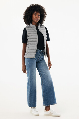 IQONIQ Meru Damen Bodywarmer aus recyceltem Polyester Silbergrau bedrucken, Art.-Nr. T4702.035.S