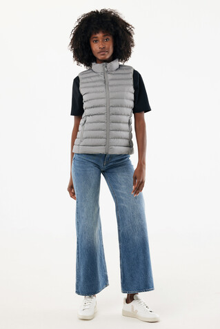 IQONIQ Meru Damen Bodywarmer aus recyceltem Polyester Silbergrau bedrucken, Art.-Nr. T4702.035.S