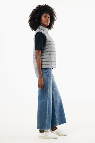 IQONIQ Meru Damen Bodywarmer aus recyceltem Polyester Silbergrau bedrucken, Art.-Nr. T4702.035.S