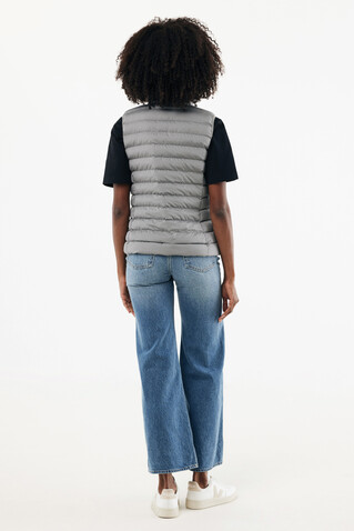 IQONIQ Meru Damen Bodywarmer aus recyceltem Polyester Silbergrau bedrucken, Art.-Nr. T4702.035.S