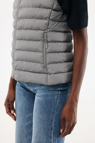IQONIQ Meru Damen Bodywarmer aus recyceltem Polyester Silbergrau bedrucken, Art.-Nr. T4702.035.S