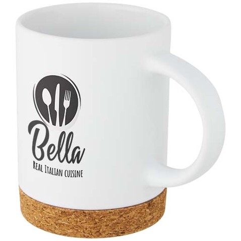 Neiva 425 ml Keramiktasse mit Korkboden, weiss bedrucken, Art.-Nr. 10090101 Neiva 425 ml Keramiktasse mit Korkboden, weiss bedrucken, Art.-Nr. 10090101