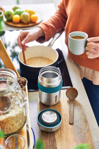 Black+Blum Food Flask 400ml turkis bedrucken, Art.-Nr. P439.0533 Black+Blum Food Flask 400ml turkis bedrucken, Art.-Nr. P439.0533
