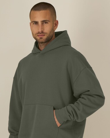 Chaser - Der Relaxed Unisex-Hoodie - Khaki - L bedrucken, Art.-Nr. STSU077C2231L