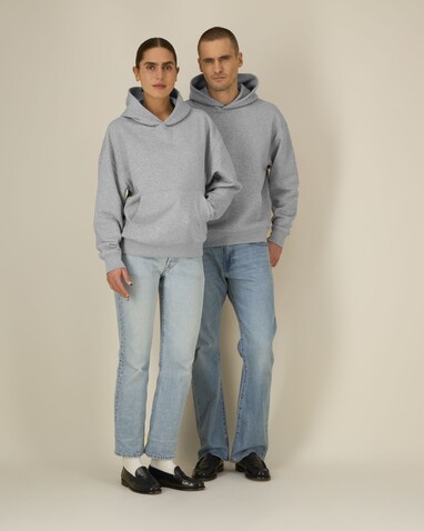 Chaser - Der Relaxed Unisex-Hoodie - Heather Grey - XS bedrucken, Art.-Nr. STSU077C250XS