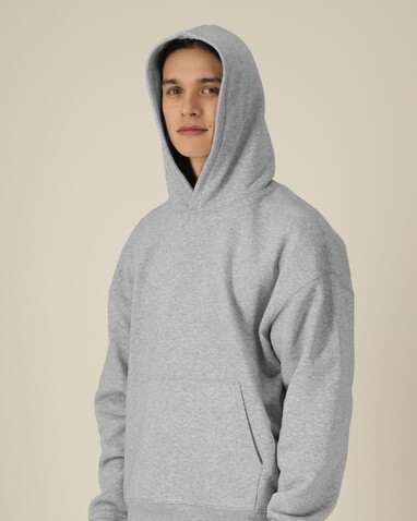 Chaser - Der Relaxed Unisex-Hoodie - Heather Grey - XS bedrucken, Art.-Nr. STSU077C250XS
