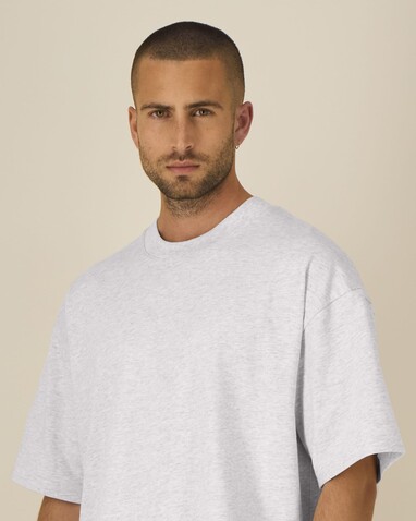 Asher - Das schwere Boxy Unisex-T-Shirt - Cool Heather Grey - 3XL bedrucken, Art.-Nr. STTU078C1463X