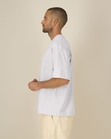 Asher - Das schwere Boxy Unisex-T-Shirt - Cool Heather Grey - XS bedrucken, Art.-Nr. STTU078C146XS Asher - Das schwere Boxy Unisex-T-Shirt - Cool Heather Grey - XS bedrucken, Art.-Nr. STTU078C146XS