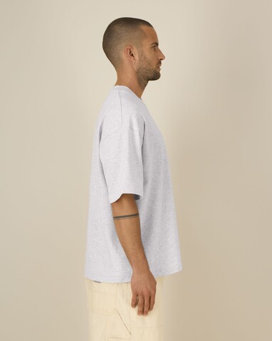 Asher - Das schwere Boxy Unisex-T-Shirt - Cool Heather Grey - M bedrucken, Art.-Nr. STTU078C1461M