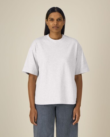 Asher - Das schwere Boxy Unisex-T-Shirt - Cool Heather Grey - XS bedrucken, Art.-Nr. STTU078C146XS Asher - Das schwere Boxy Unisex-T-Shirt - Cool Heather Grey - XS bedrucken, Art.-Nr. STTU078C146XS