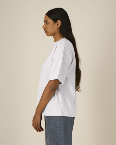 Asher - Das schwere Boxy Unisex-T-Shirt - Cool Heather Grey - XS bedrucken, Art.-Nr. STTU078C146XS Asher - Das schwere Boxy Unisex-T-Shirt - Cool Heather Grey - XS bedrucken, Art.-Nr. STTU078C146XS