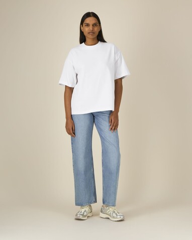 Asher - Das schwere Boxy Unisex-T-Shirt - White - S bedrucken, Art.-Nr. STTU078C0011S