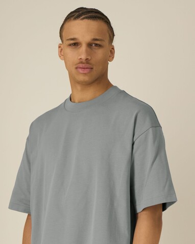 Asher - Das schwere Boxy Unisex-T-Shirt - Misty Grey - M bedrucken, Art.-Nr. STTU078C1381M