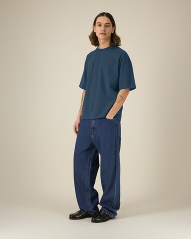 Asher - Das schwere Boxy Unisex-T-Shirt - Deep Teal - XS bedrucken, Art.-Nr. STTU078C136XS