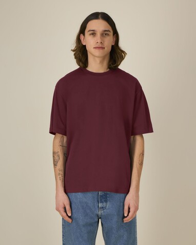 Breezer - Das Relaxed Unisex-T-Shirt - Burgundy - L bedrucken, Art.-Nr. STTU964C2441L