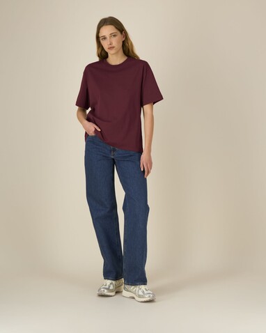 Breezer - Das Relaxed Unisex-T-Shirt - Burgundy - L bedrucken, Art.-Nr. STTU964C2441L