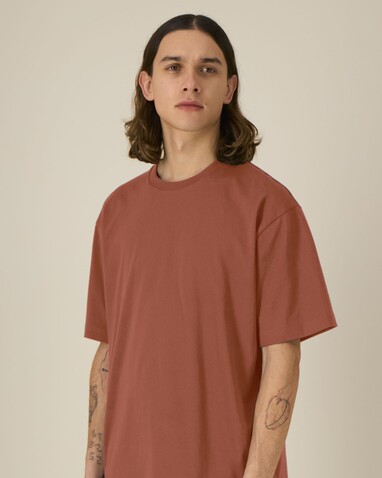Breezer - Das Relaxed Unisex-T-Shirt - Heritage Brown - XS bedrucken, Art.-Nr. STTU964C730XS