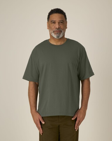 Breezer - Das Relaxed Unisex-T-Shirt - Khaki - M bedrucken, Art.-Nr. STTU964C2231M Breezer - Das Relaxed Unisex-T-Shirt - Khaki - M bedrucken, Art.-Nr. STTU964C2231M