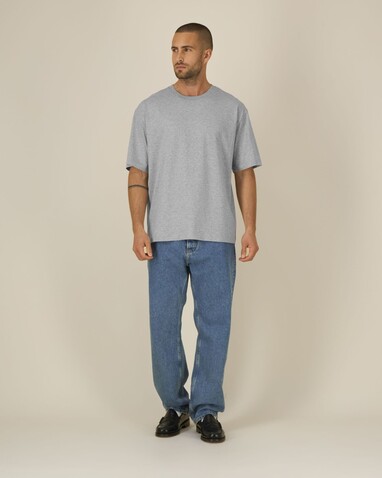 Breezer - Das Relaxed Unisex-T-Shirt - Heather Grey - XXS bedrucken, Art.-Nr. STTU964C2502S