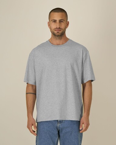 Breezer - Das Relaxed Unisex-T-Shirt - Heather Grey - XS bedrucken, Art.-Nr. STTU964C250XS