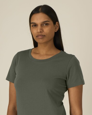 Stella Expresser 2.0 - Das Fitted Damen-T-Shirt - Khaki - 3XL bedrucken, Art.-Nr. STTW079C2233X