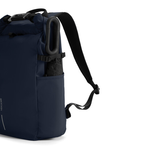 Urban wasserabweisender Anti-Diebstahl Rucksack navy blau, schwarz bedrucken, Art.-Nr. P706.2825 Urban wasserabweisender Anti-Diebstahl Rucksack navy blau, schwarz bedrucken, Art.-Nr. P706.2825