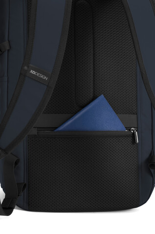 Urban wasserabweisender Anti-Diebstahl Rucksack navy blau, schwarz bedrucken, Art.-Nr. P706.2825 Urban wasserabweisender Anti-Diebstahl Rucksack navy blau, schwarz bedrucken, Art.-Nr. P706.2825