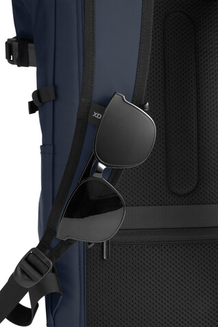 Urban wasserabweisender Anti-Diebstahl Rucksack navy blau, schwarz bedrucken, Art.-Nr. P706.2825 Urban wasserabweisender Anti-Diebstahl Rucksack navy blau, schwarz bedrucken, Art.-Nr. P706.2825