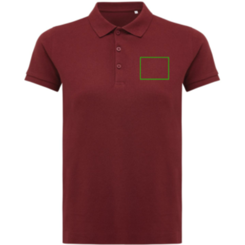 IQONIQ Yosemite Damen Piqué-Poloshirt aus rec. Baumwolle burgunderrot bedrucken, Art.-Nr. T4200.007.XS