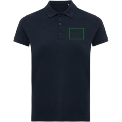 IQONIQ Yosemite Damen Piqué-Poloshirt aus rec. Baumwolle navy blau bedrucken, Art.-Nr. T4200.002.XXS