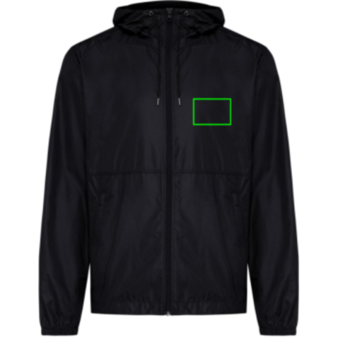 IQONIQ Logan Lightweight Jacke aus recyceltem Polyester schwarz bedrucken, Art.-Nr. T9701.001.XS