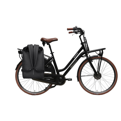 Urban wasserabweisender Fahrrad-Rucksack schwarz, grau bedrucken, Art.-Nr. P706.3101