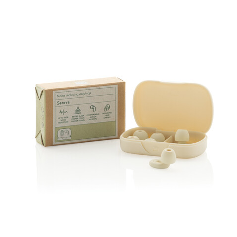 Sereva Geräuschreduzierende Ohrstöpsel beige bedrucken, Art.-Nr. P457.0519 Sereva Geräuschreduzierende Ohrstöpsel beige bedrucken, Art.-Nr. P457.0519